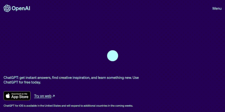 capture d'écran du site OpenAi ChatGPT