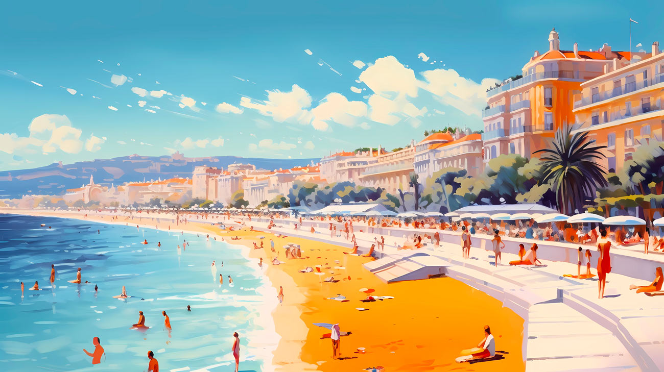 illustration de la promenade des anglais à Nice