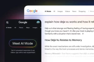 captures d'écran de google mode ia