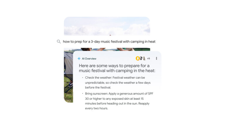 Capture d'écran du blog google sur les AI Overviews
