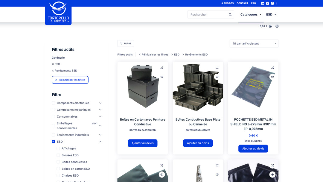 Tortorella & Partners • Site eCommerce