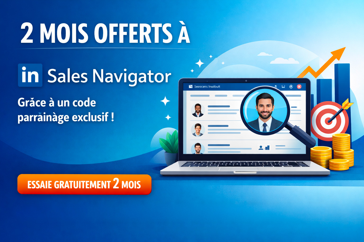 Linkedin Parrainage 2 mois d'essais gratuit