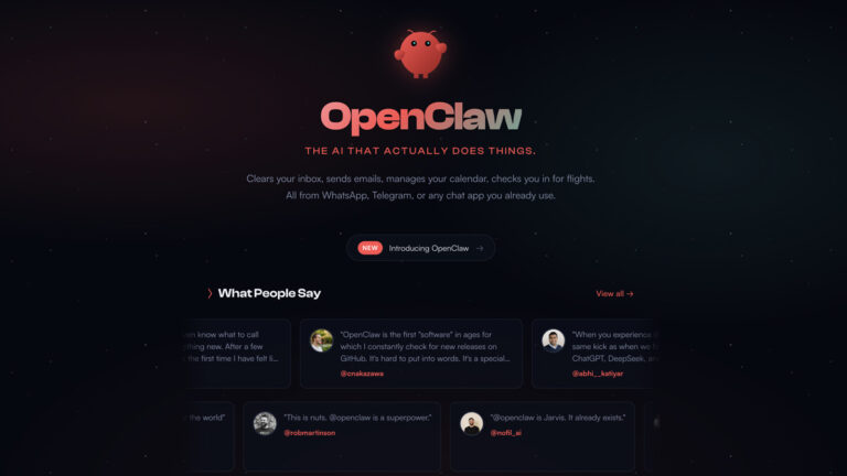Capture d'écran d'Openclaw Moltbot, agent IA open source autonome capable d’exécuter des actions locales pour des usages professionnels