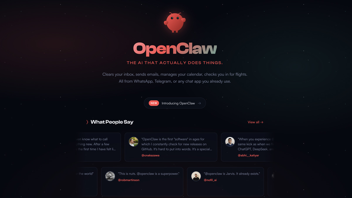 Capture d'écran d'Openclaw Moltbot, agent IA open source autonome capable d’exécuter des actions locales pour des usages professionnels